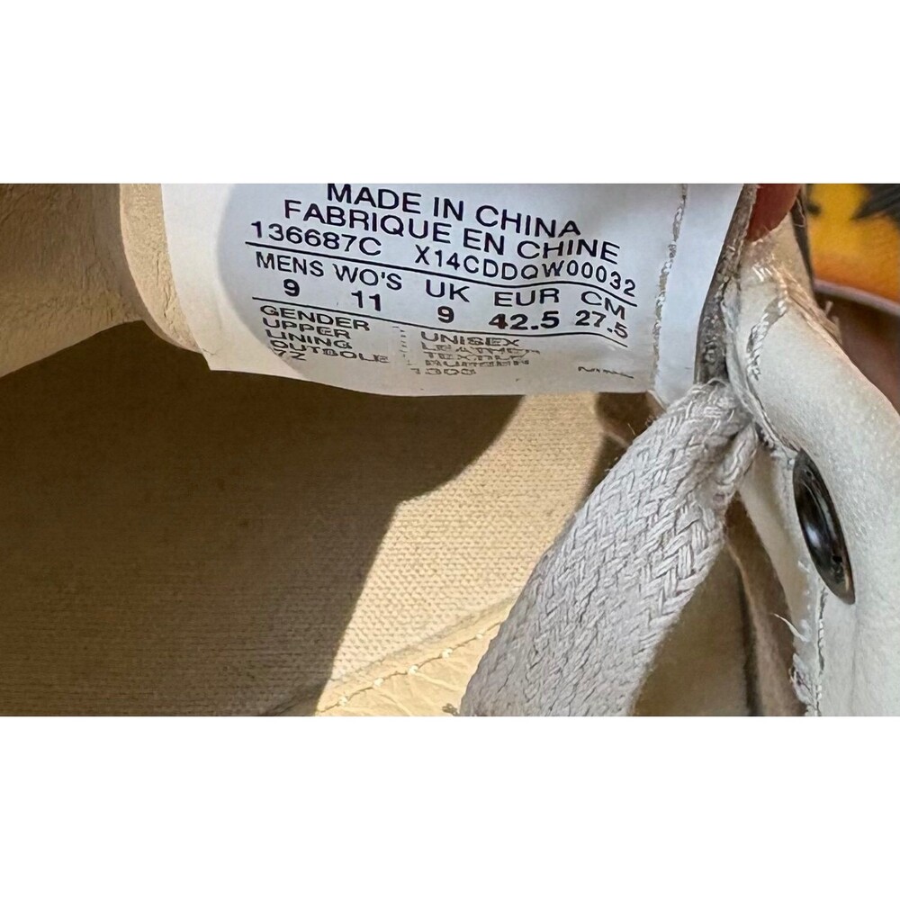 Converse x John Varvatos Star Player Mens Size 9 Leather Distressed White Ivory - Picture 10 of 10
